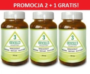 Oxycell®3  3x100 kapsułek - Koncentrat Reishi, Shitake, Maitake - suplement diety 2 + 1 GRATIS!